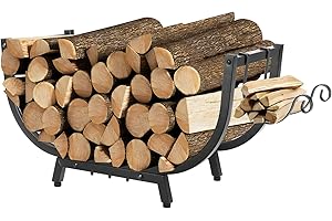 Kendane 30“ Firewood Rack Outdoor and Indoor, Compact Firewood log Storage & Holder, Stable Log Holder with Reinforced Steel Frame, Waterproof Rustproof Wood Pile Storage Rack for Fireplaces/Camping.