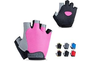 WULI Cycling Gloves Half Finger Men's and Women's Fitness Gloves for Cycling, Breathability, Anti Slip Yoga Equipment, Anti cocooning, Wrist Protection Thickened Palm