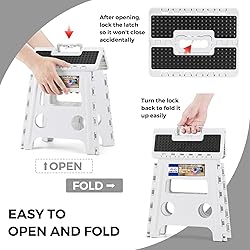 ACKO Folding Step Stool - 13" Height Premium Heavy