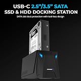 Sabrent USB-C Dock DS-UC1B 2.5/3.5 SATA HDD/SSD 10Gbps Tool-Free view 2