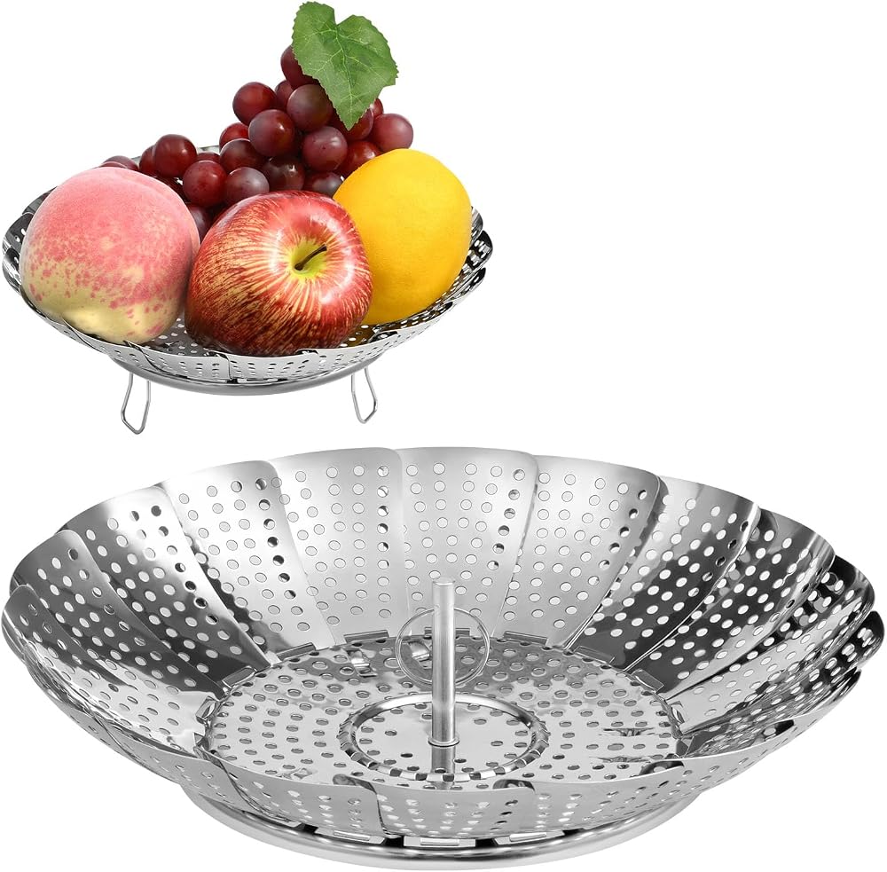 Vicloon Stainless Steel Collapsible Veggie Steamer Basket 16-28cm