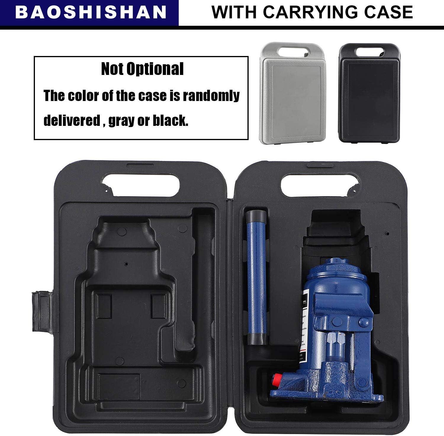 BAOSHISHAN Bottle Jack 4 Ton Double Ram Bottle Jack 6-1/4" to 15-3/8" Lifting Range Portable with Carrying Case: Home Improvement