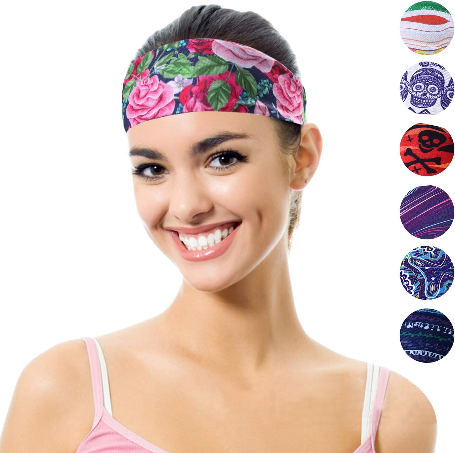 YOSUNPING Sport Headbands Mens Sweatband & Womens Hairband Moisture Wicking Workout Sweatbands
