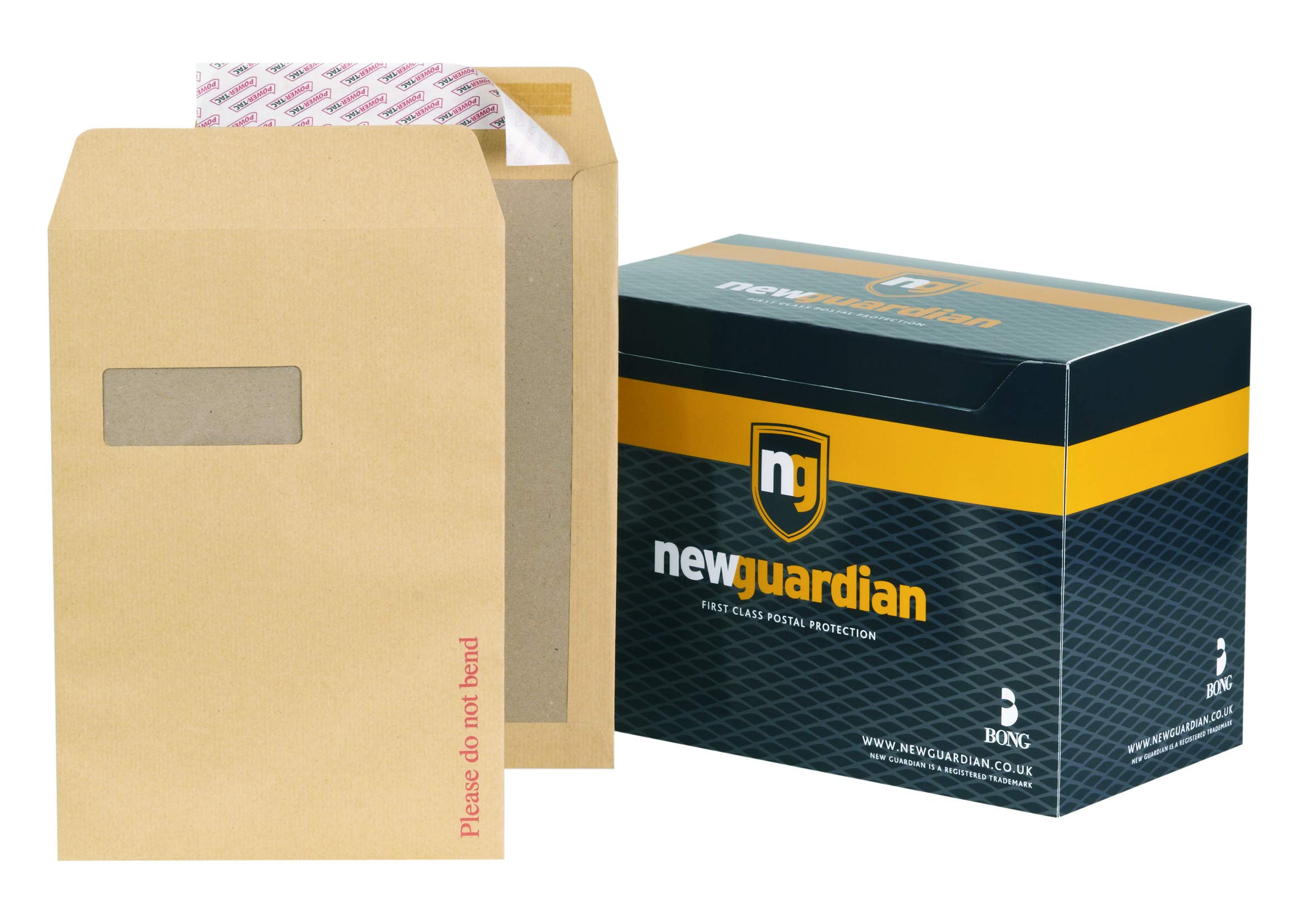 New Guardian H26326 Envelopes Heavyweight Board-backed Peel and Seal Manilla C4 [Pack of 125]