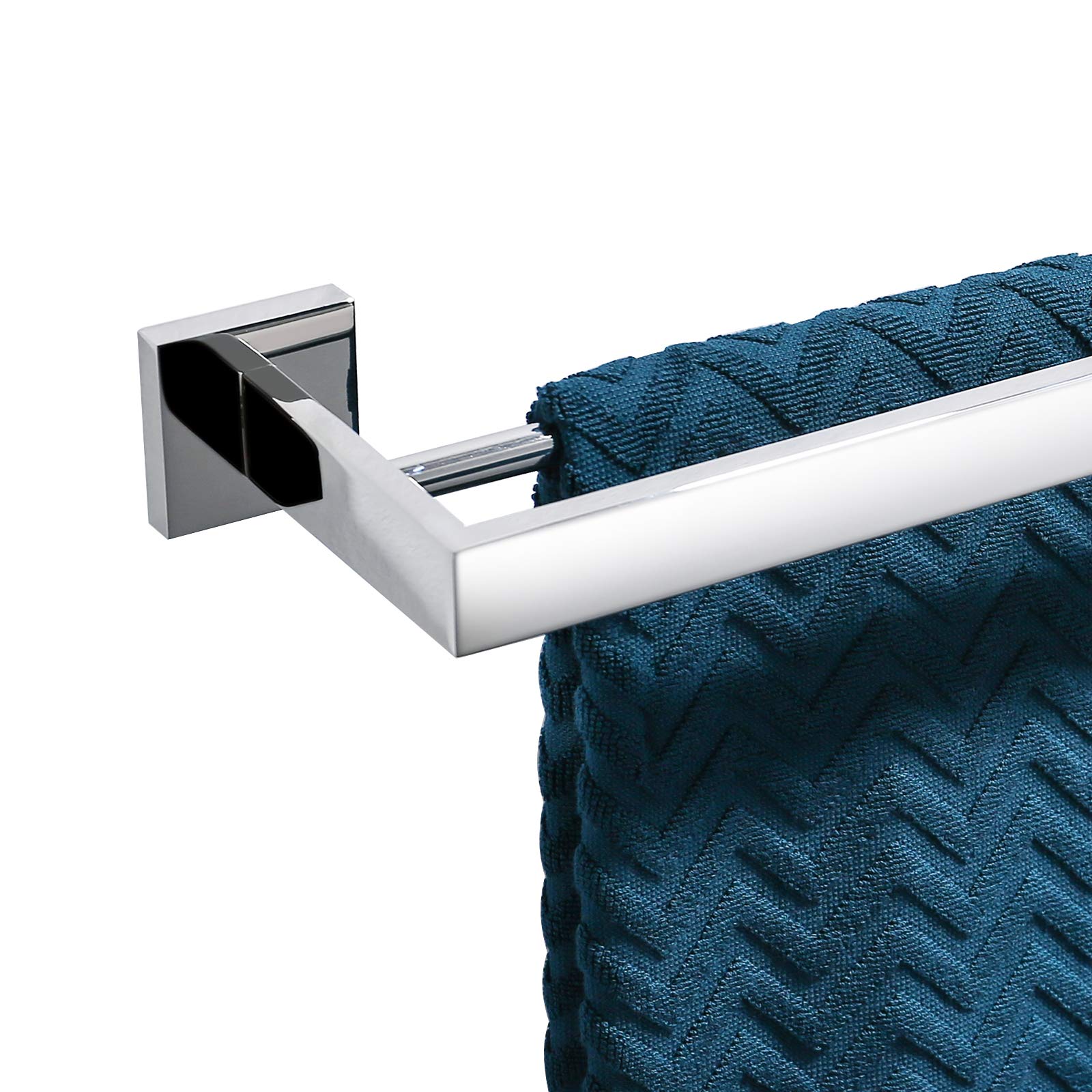 TURS Towel Rails, SUS 304 Stainless Steel Double Towel Bars Bathroom Towel Rack Wall Mounted 60 cm Towel Holder Bathroom Accessories, Screws Mounting, Polished Chrome Finish