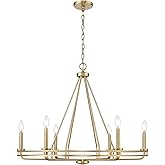 ML Lighting 21606-VB Jody 32.5" Wide 6-Light Chandelier - Vintage Brass