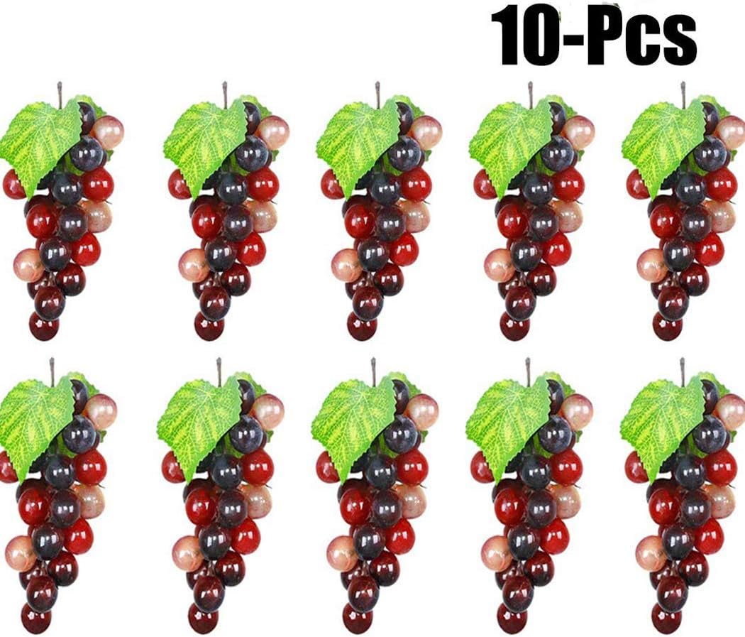 Outgeek Artificial Grapes, 10 Pack Artificial Grapes Mini