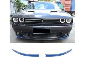 JeCar Front Shovels Cover Decoration Kit Front Deflector Spoiler Bumper Lip Body Shovels Front Bumper Exterior Decals Sticker Accessories for 2015-2020 Dodge Challenger SXT, Blue