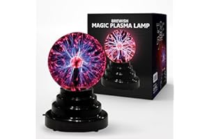 Brewish 3 inch Plasma Ball Lamp Touch Sensitive Novelty Nebula Sphere Globe Magical Orb Toy Gift for Kids, Men & Women for Birthday, Christmas, Party Celebrations (3 INCH) - USB & Battery Powered