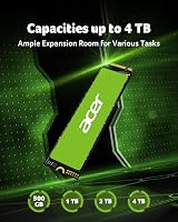 acer FA200 1TB PCIe Gen4x4 NVMe M.2 2280 SSD HMB SLC Read 7200 view 4