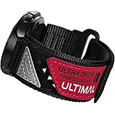 Compatible with Samsung Galaxy Watch 7 6 5 4 FE 40mm 44mm/6 Classic 43mm 47mm/5 Pro 45mm/4 Classic 42mm 46mm, 20mm Nylon Adjustable Sports Strap for Men Women (BLACK, L)