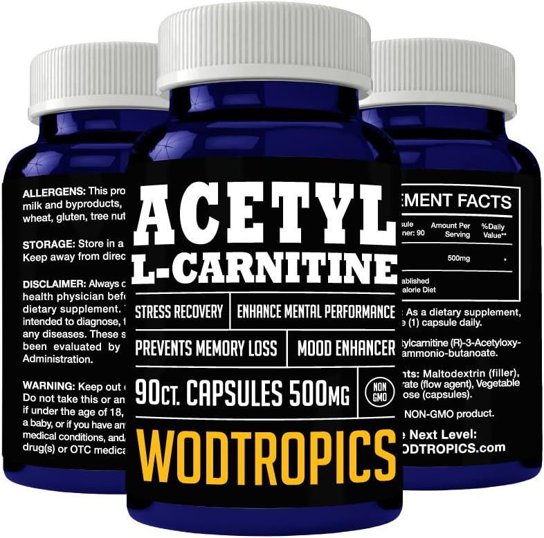 Acetyl-L-Carnitine Capsules to Enhance Focus, Combat Aging, and Improve Memory - ALCAR Nootropic for Increasing Cognitive Performance by WodTropics, 100%
