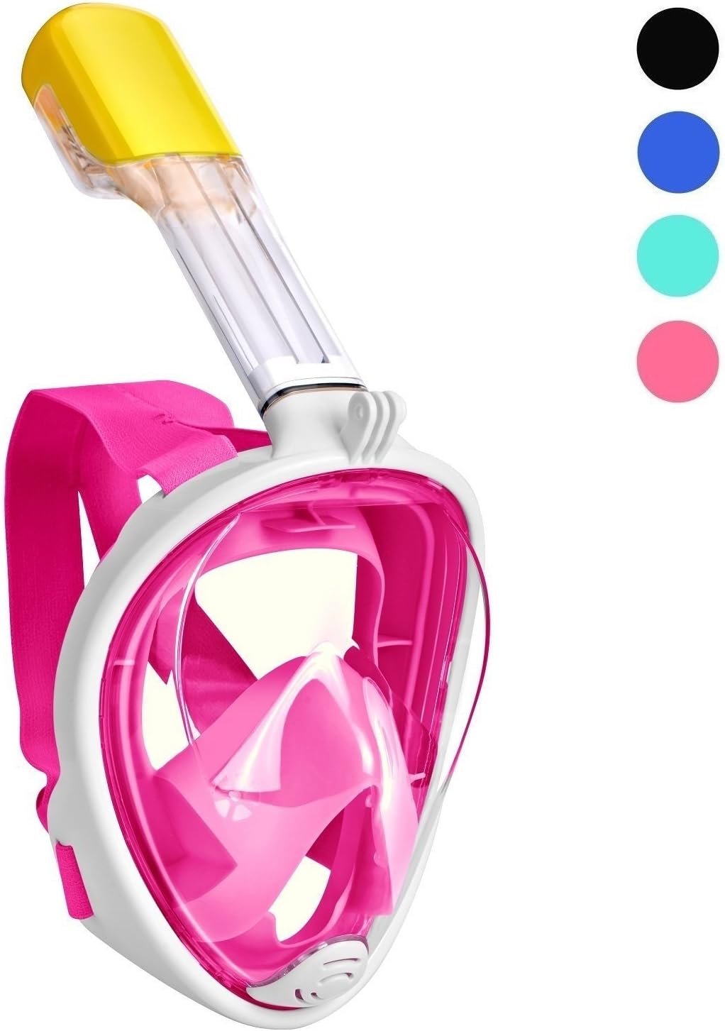 ECBUY 180° Full Face Snorkeling Mask, Wide View Snorkel Set, Anti-Fog Anti-Leak Portable Underwater Diving Swimming Scuba Full Dry Free Breathing