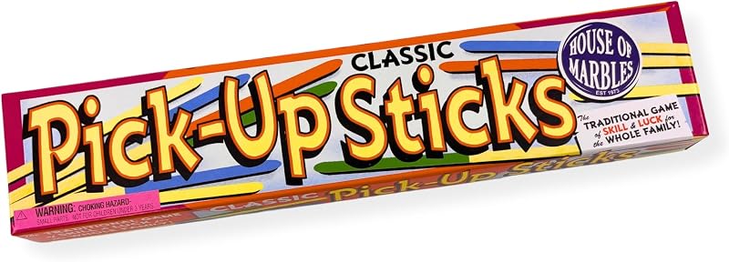 House of Marbles Wooden Pick Up Sticks Game - Approx 31 Sticks, 18cm Long