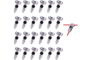 MAVELOVS Low Voltage Wire Connector, Quick Solderless Wire Splice Connector, 24 Pack T Tap Wire Connectors, No Stripping 2 Way Wire Connectors, Fits 24-20 AWG Stranded/Solid Electrical Wires, T Type 1 Pin