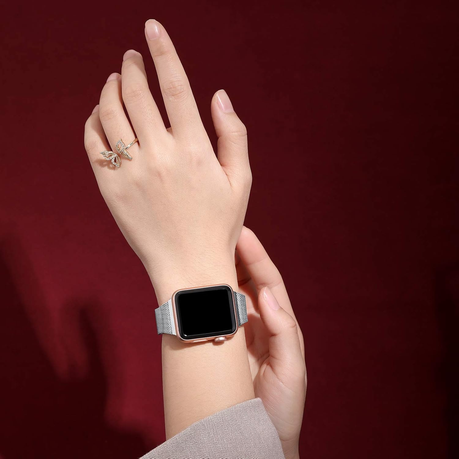 Ouwegaga Compatible With Apple Watch Strap 38mm 40mm 41mm 42mm 44mm 45mm 46mm 49mm - Image 4