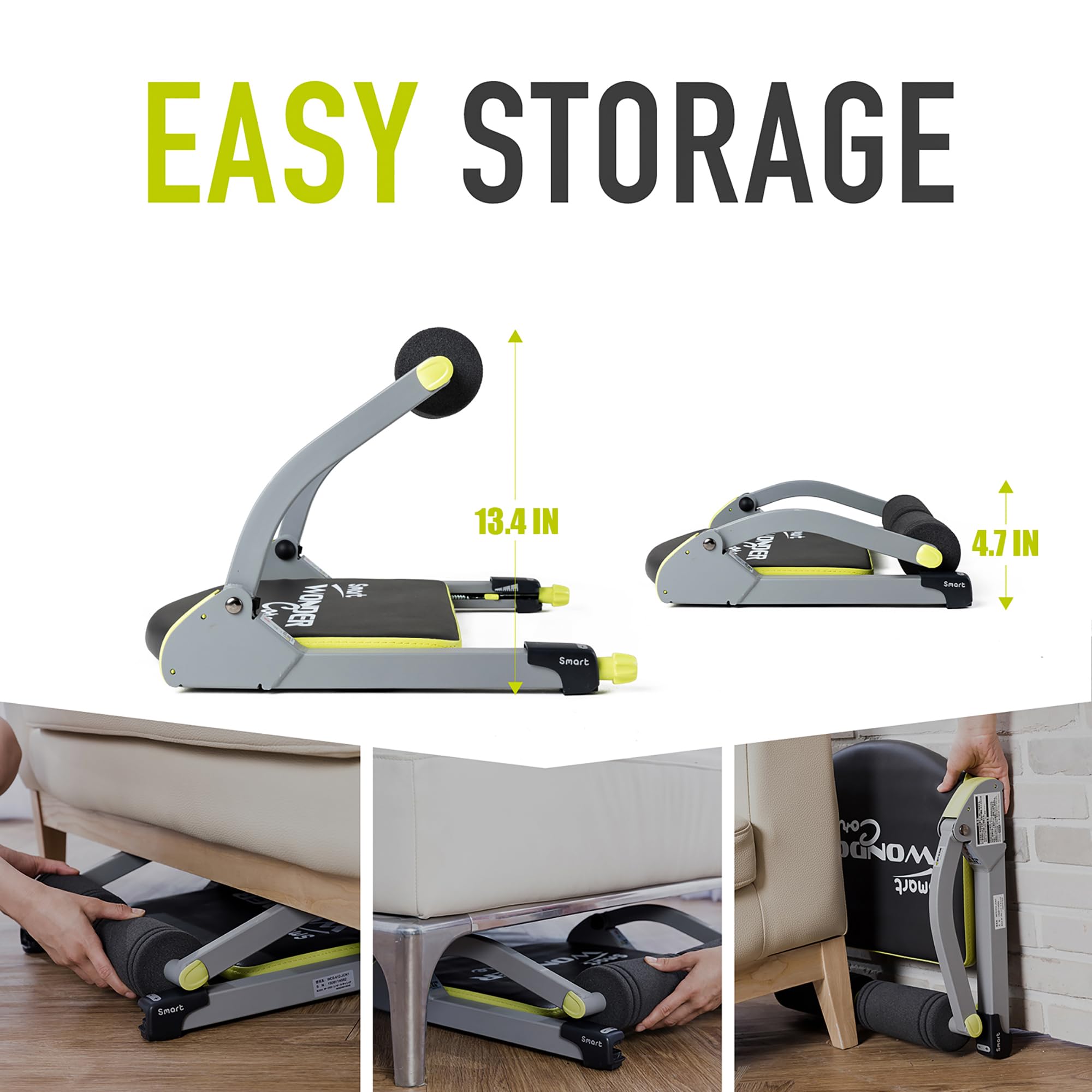 WONDER CORE Smart, Ab Machine, Ab Workout Equipment, Sit Up Machine & Exercise Equipment, Ab Crunch Machine for Stomach Workout, Ab Core Trainer Abdominal Machine for Home Gym