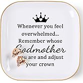 COZITED Godmother Gifts from Godchild, ...Remember Whose Godmother You Are... Gifts for Godmother Jewelry Dish Tray, Godmother Proposal Gift for Godmother Birthday Christmas Mothers Day