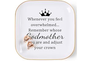 COZITED Godmother Gifts from Godchild, ...Remember Whose Godmother You are... Gifts for Godmother Jewelry Dish Tray, Godmother Proposal Gift for Godmother Birthday Christmas Mothers Day