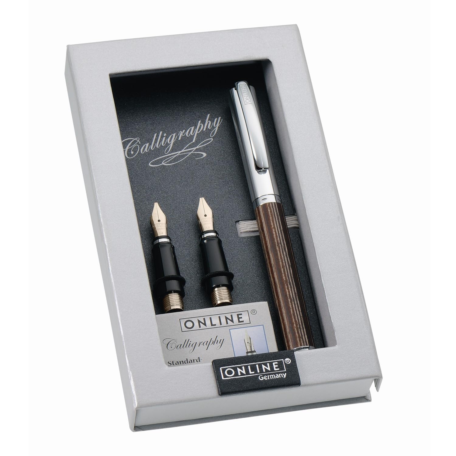 Set Best Writer calligraphy pen Vision Nature African Maroon, nib 1,4mm, 0,8mm, 1,8mm in Magnet Box