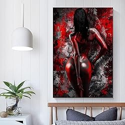 Sexy Nude Women Poster Graffiti Black And Red Sexy