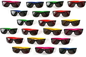 Neliblu Kids Sunglasses 30-Pack - Neon Bulk Party Favor Polarized Sunglasses with UV Protection - Toddler Party Favors, Goody Bag Fillers for Pool, Beach, and Outdoor Events