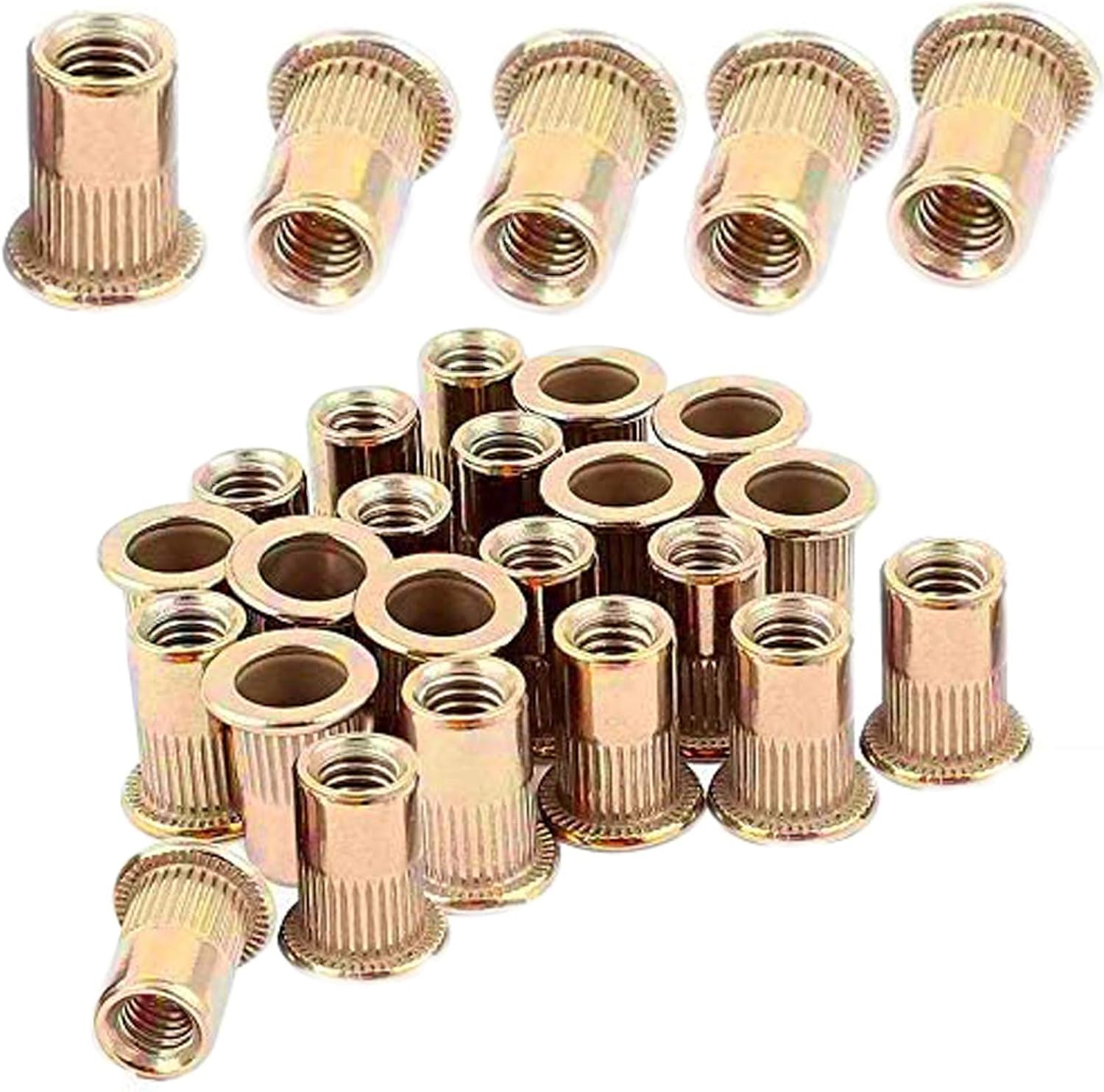 Rivet Nut Kit 30 Pieces, BesproTooler 1/213UNC Carbon Steel Rivet Nuts