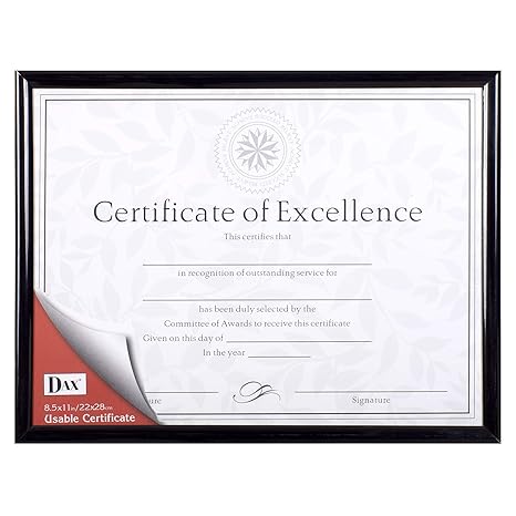 Value U Channel Document Frame Wcertificates 8 12 X 11
