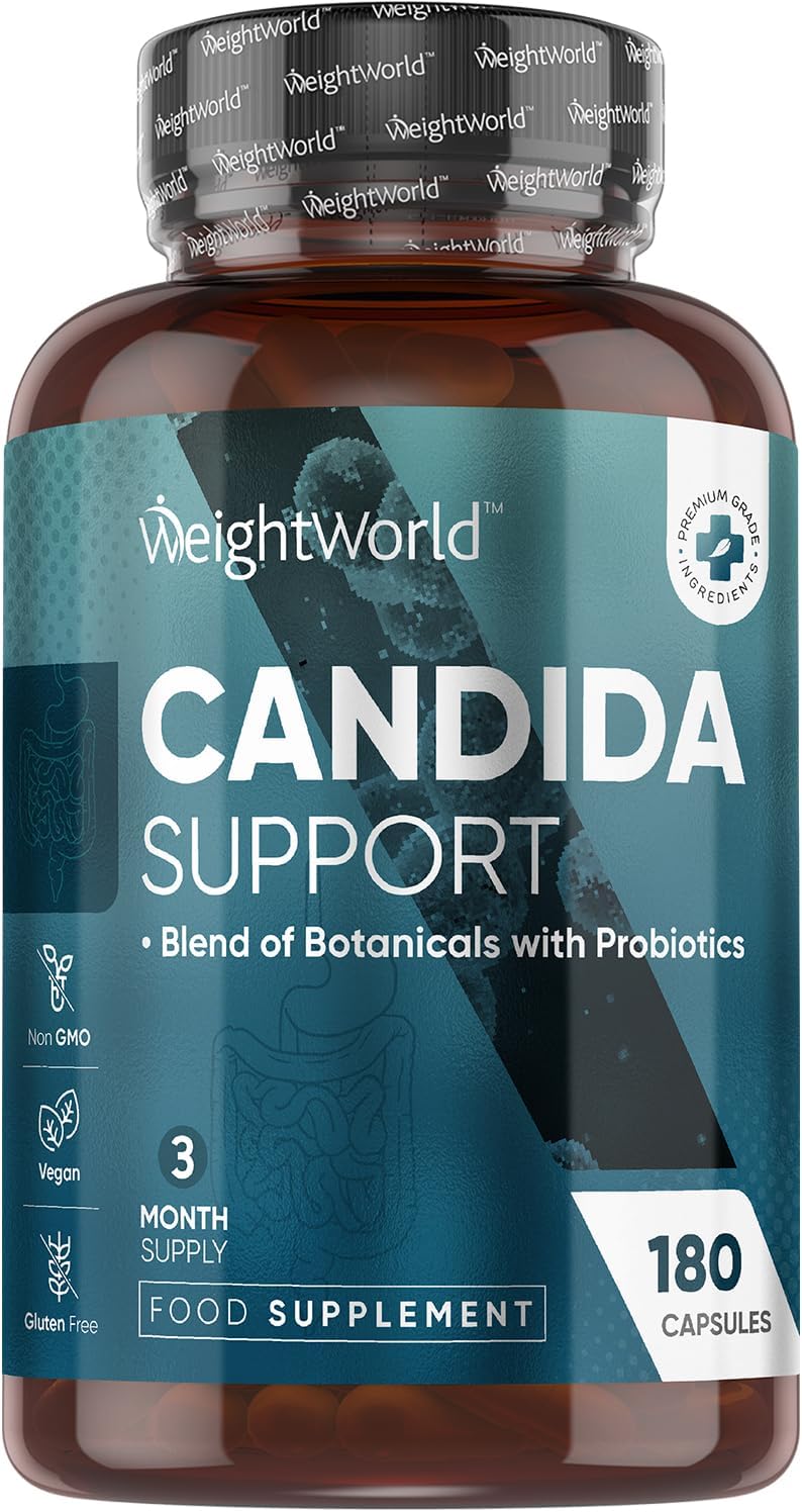 WeightWorld Candida Support 180 Capsules Vegan Gluten-Free 3 Months Supply