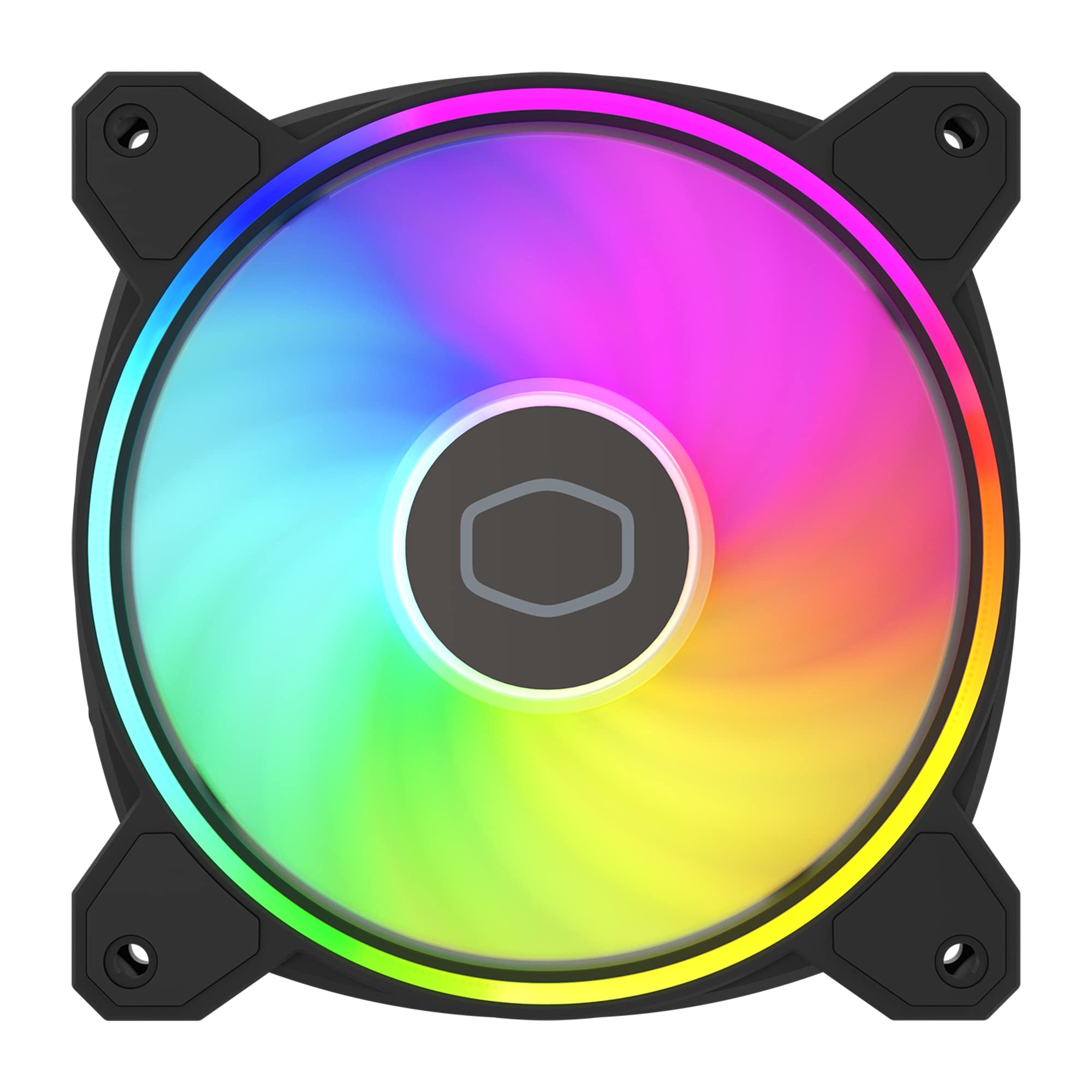 Cooler Master MF120 Halo² Case|Liquid Cooler|Air Cooler Fan, 120mm Fan, Dual-Loop aRGB Rings, Dynamic PWM 2,050 RPM, Air Balance Blades, aRGB Lighting, Hybrid Frame