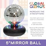 Global Gizmos Mini Disco Ball Light-Up 5 Inch USB Powered Party Tabletop view 4