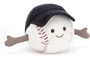 Jellycat Amuseables Baseball Stuffed Toy, 4 inches - Baseball Plush for Sports Fans