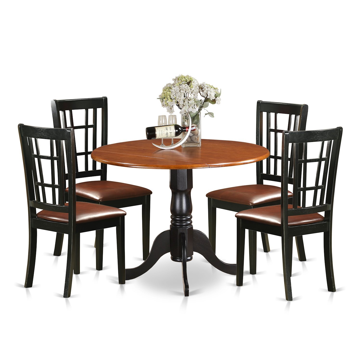 Amazoncom East West Furniture DLNI5 BCH LC 5 Piece Dining Table