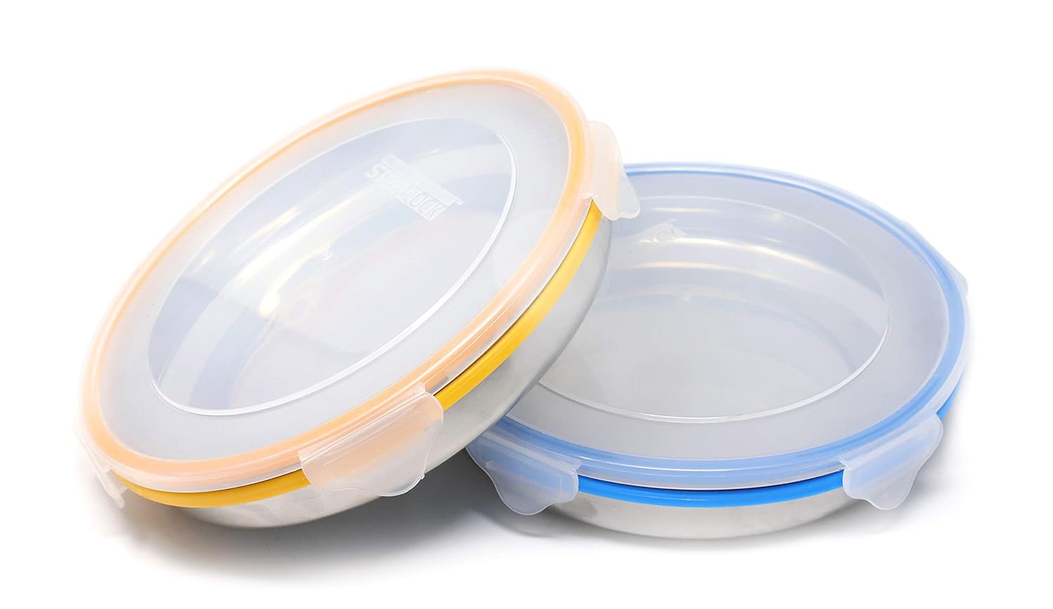 Buy Steel Lock Stainless Steel Airtight Flat Storage Container 2 Pc Set