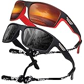 SKYWAY Polarized Sports Sunglasses for Men Women UV400 Wrap Around Sports Glasses for Running Cycling Baseball