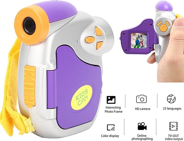 SALALIS Mini Kids Camera5MP HD Children Digital Camerwith 1 5 Inch Color DisplayMultifunction Cartoon Digital Video Camerawith a LanyardKids Gifts