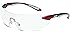 Uvex S4410X Ignite Safety Eyewear, Metallic Red and Silver Frame, Clear Uvextra Anti-Fog Lens