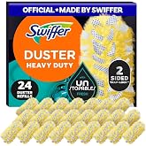 Swiffer Dusters Heavy Duty, Feather Head Multi-Surface Duster Refills for Cleaning, Unstopables, Yellow, 24 Count (4 Packs of 6)