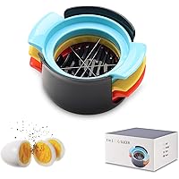Egg Slicer for Hard Boiled Eggs, Upgraded 3 in 1 Multifunctional Egg Cutter Strawberry Slicer with Sturdy Stainless…