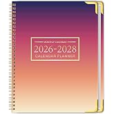 Monthly Calendar Planner 2026-2028, 3 Years Organizer, 9" x 11" | Jan 2026-Dec 2028, Spacious Writing Space, No-Bleed Pages, Smooth Writing Paper, Metal Corners Protector