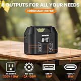 SinKeu 96Wh Portable Power Station with 40W Solar Panel LiFePO4 Backup Power view 2