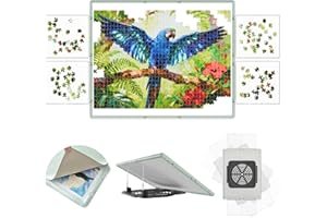1500 Pieces Rotating Plastic Puzzle Board 3-in-1 Double-Sided/Tilting/Rotating, Portable Table 36.26"x27.6" Spinning Jigsaw P