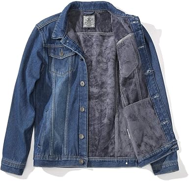 warm fleece denim jacket
