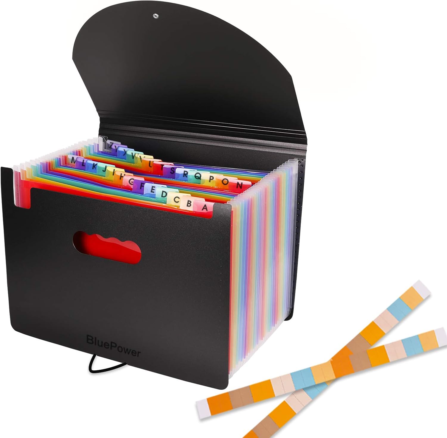 26 Pockets Expanding File Folder Organisers A4 Size, Plastic Filing Box