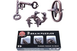 LFLQ Brain Teaser Puzzle for Adults Puzzles Metal Hole Lock Adult Educational Toy Jigsaw IQ Puzzle (Ferrous)