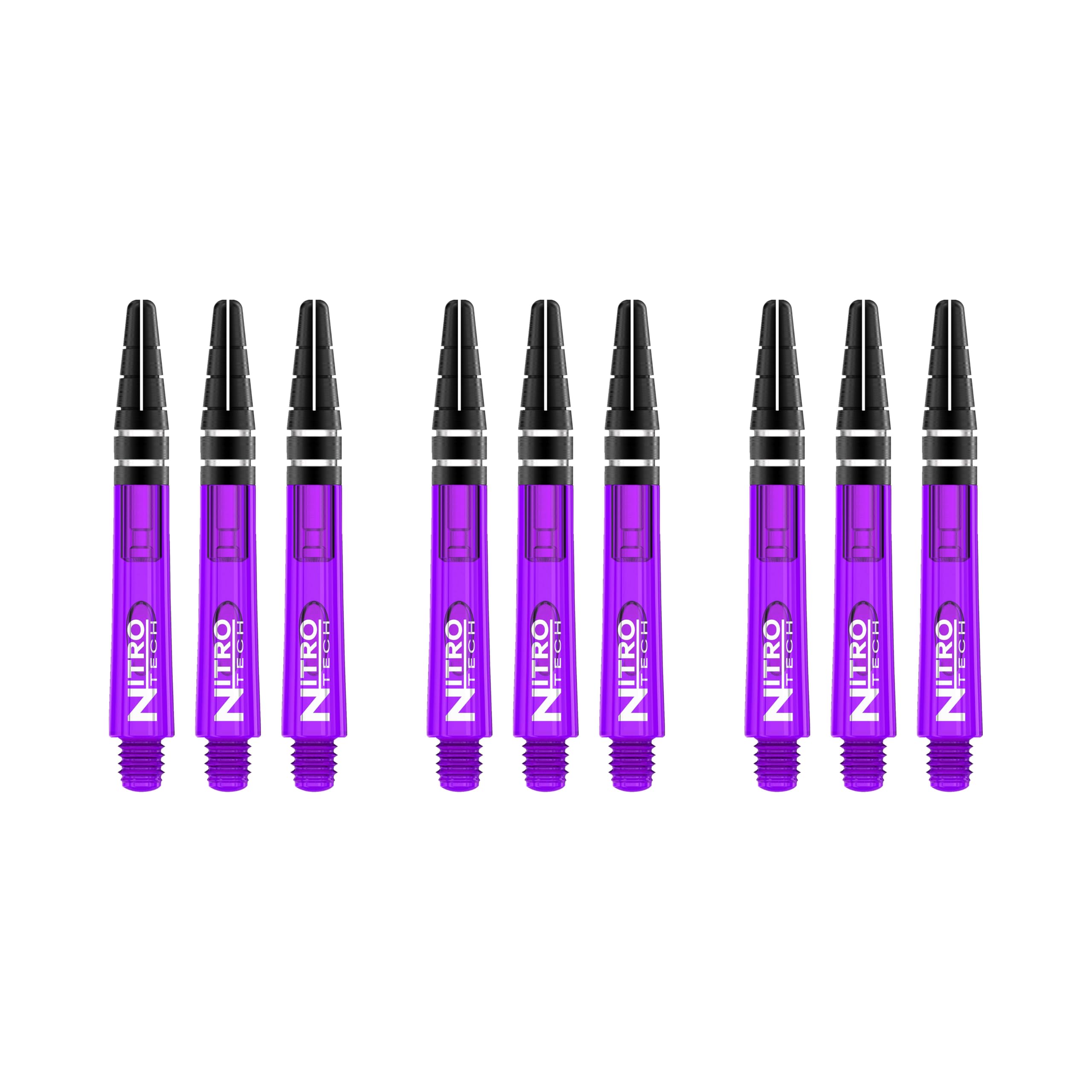 RED DRAGON Nitrotech Short Stems - Purple - 3 sets per pack (9 Stems in total)