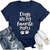IFQ Womens Dog Mom Shirt Puppy Paw Dogs Lover T-Shirt Pet Pup Owner Short Sleeve Tee