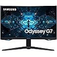 SAMSUNG Odyssey G7 Series 32-Inch WQHD (2560x1440) Gaming Monitor, 240Hz, Curved, 1ms, HDMI, G-Sync, FreeSync Premium Pro (LC
