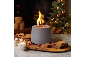 DURX-LITECRETE Tabletop Fire Pit Bowl Indoor Fire Pit Tabletop Fire Pit Concrete Smores Fire Pit Tabletop 5 Inch Portable Tabletop Fire Pit Rubbing Alcohol Outdoor Tabletop Fire Pit Heat-Resistant