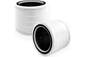 DTTERY Replacement Filter for LEVOIT Core 200S Air Purifier, 3-in-1 HEPA, High-Efficiency Activated Carbon, Part Core 200S-RF, 2 Pack